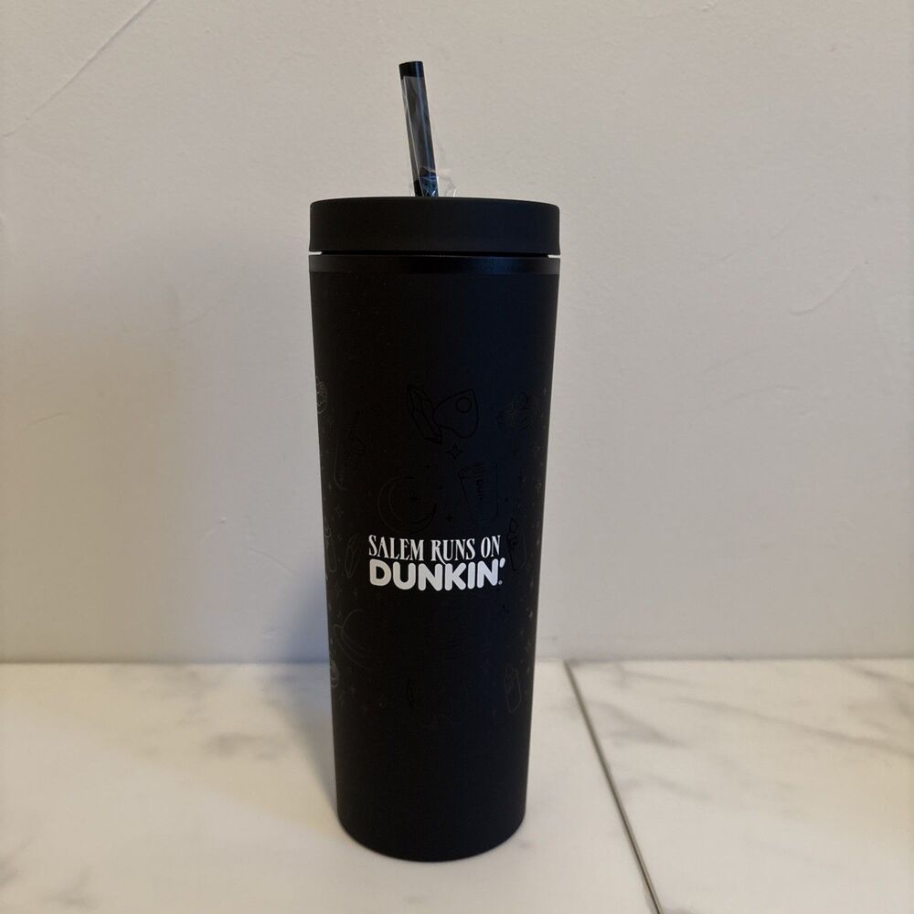 Dunkin' Salem Runs on Dunkin Limited Edition Black Tumbler NEW